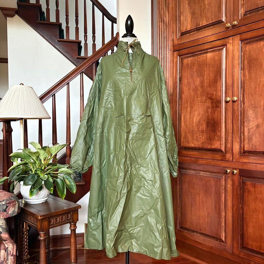 Von Lengerke & Antoine Rain Poncho Vintage Army Military 1940s 1960s WW2 Capone